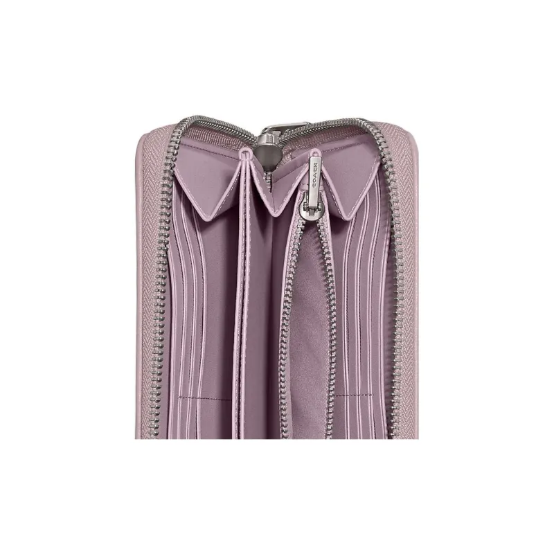 COACH Zip Around Fabric Mahjong Bag Handheld Wallet Small Size Women's Light Purple-3