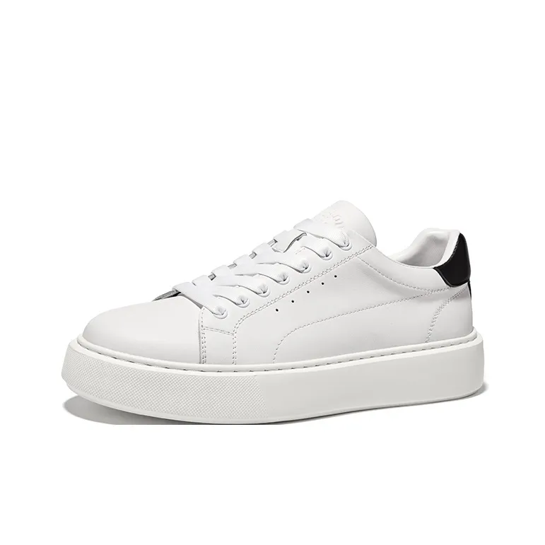 Hautton Jeans Skateboard Shoes Men's White Brown-6