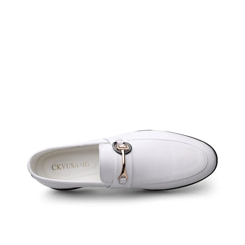 CKVUSAMG Gommino Loafers Unisex Black/White-3