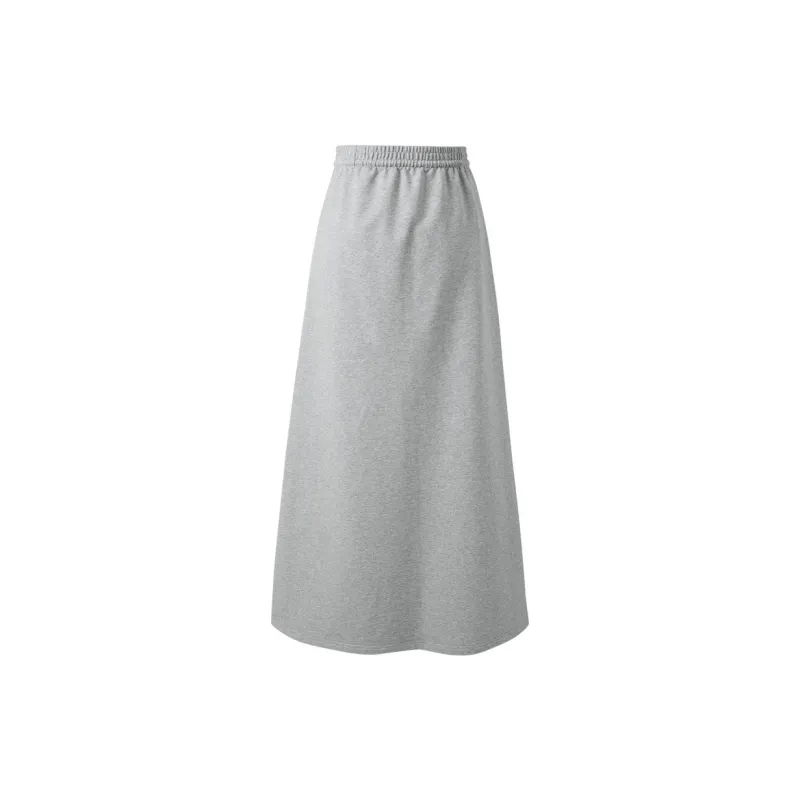 3COLOUR Casual Long Skirt Women's Stone Gray-1