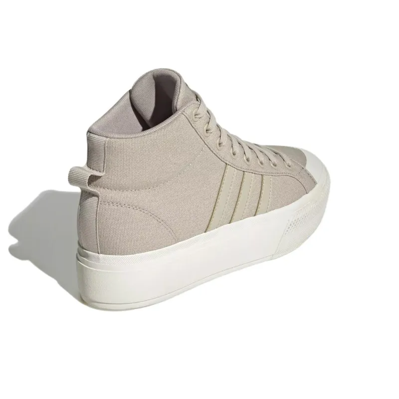 Adidas BRAVADA 2.0 Anti Slip Wear Resistant Mid Top Skateboard Shoes Women's Beige-3