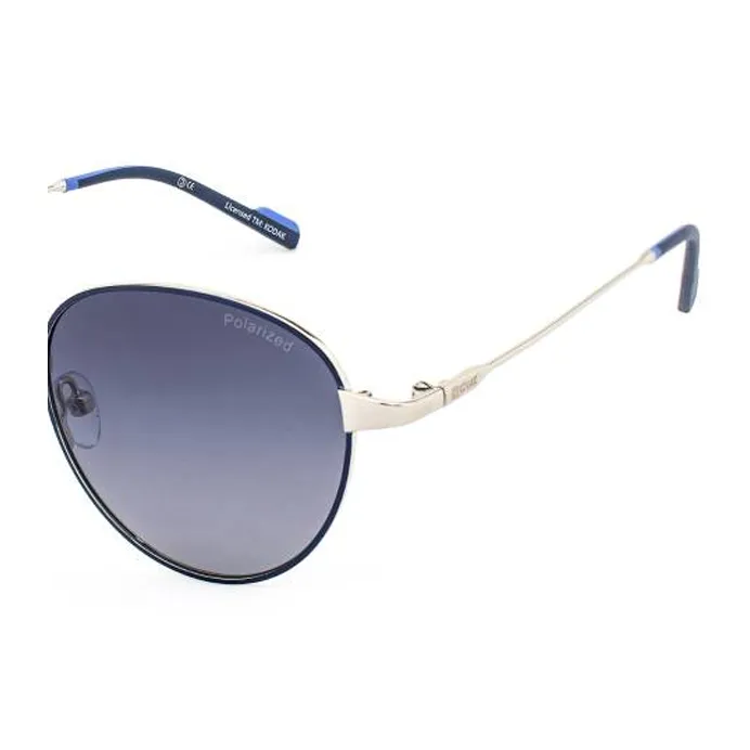 KODAK Round Sunglasses Unisex Silver-1