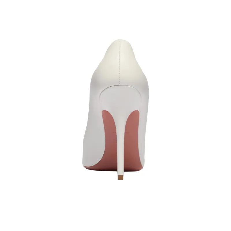 AMINA MUADDI Barbara Slim Heel High Heels 10.5cm Women's White-3