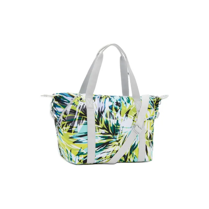 Kipling Polyester Tote Bag, Shopping Bag, Shoulder Bag, Handbag Medium Size Unisex Green & Multicolor-2