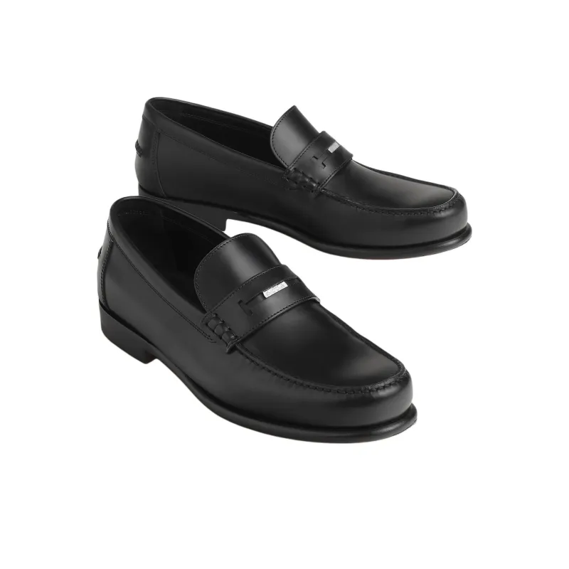 HERMES Kristian Loafers Men's Black-3