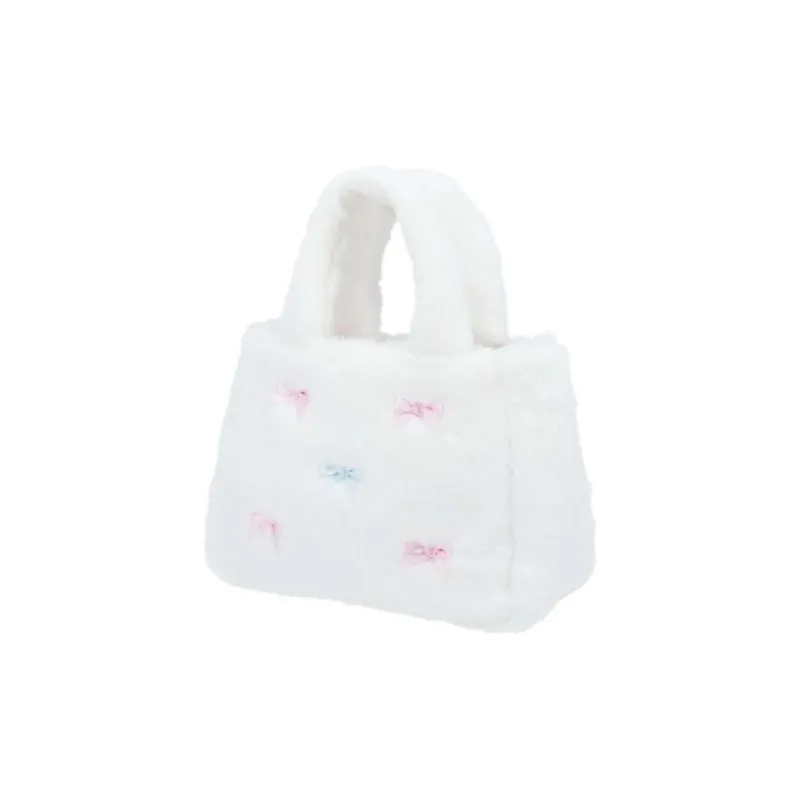 Disney Plush Tote Bag Shopping Bag Handbag Women's White-1