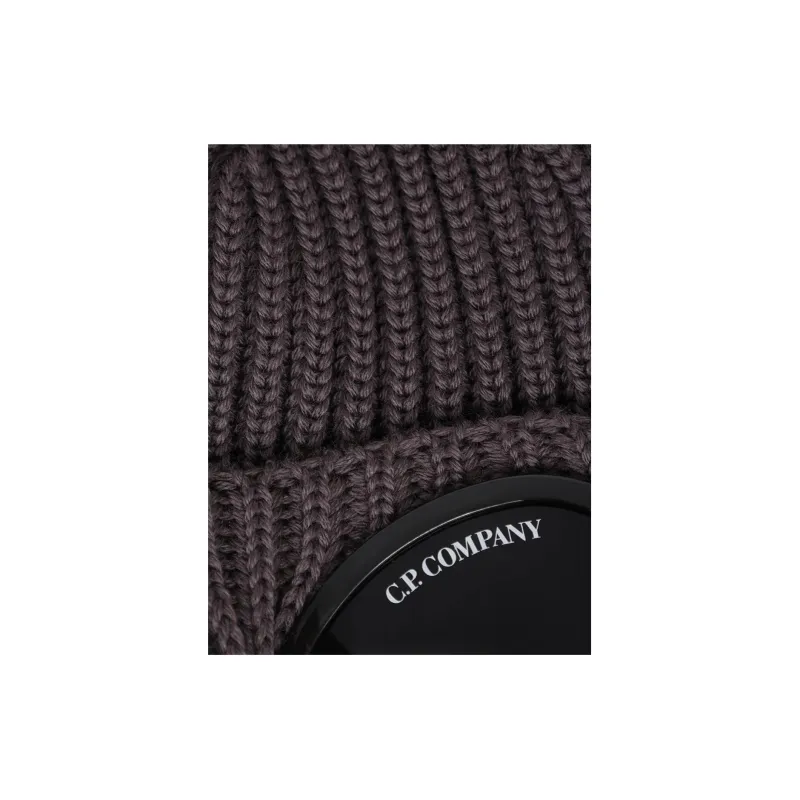 C.P.Company Goggles detail Ribbed Beanie-2