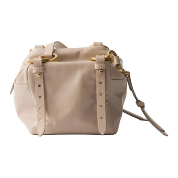 PRADA Calfskin Shoulder Bag Mini Women's Pink-3