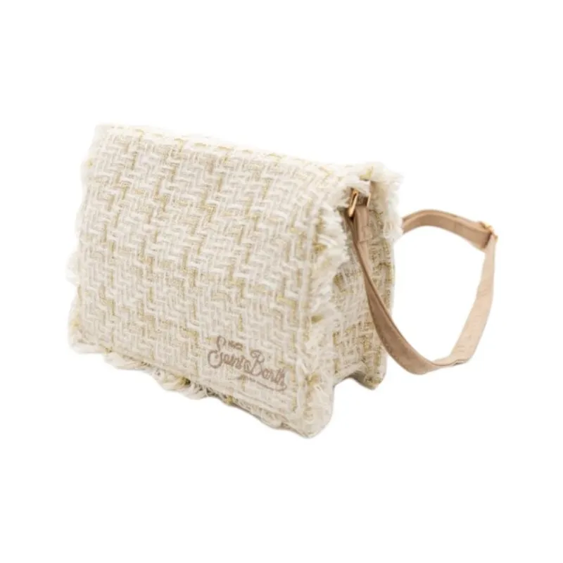 MC2 SAINT BARTHELEMY Woolen Shoulder Bag, Crossbody Bag Women's White-4