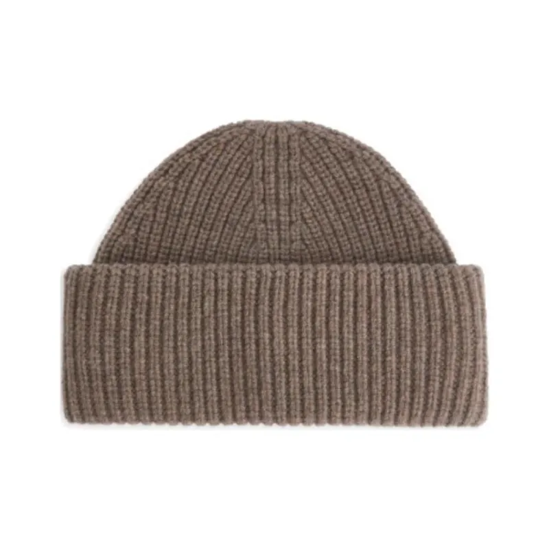 ARKET Wool Elastane Polyamide Beanies Women's Brown-0