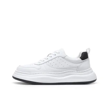 Haobin Cushioning, Wear Resistant Low Top Skateboard Shoes Unisex White