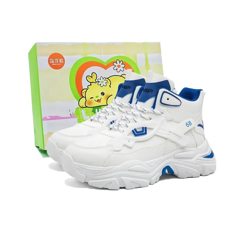 Budding Bear Anti Slip And Wear Resistant Height Increasing High Top Casual Shoes Men's-11
