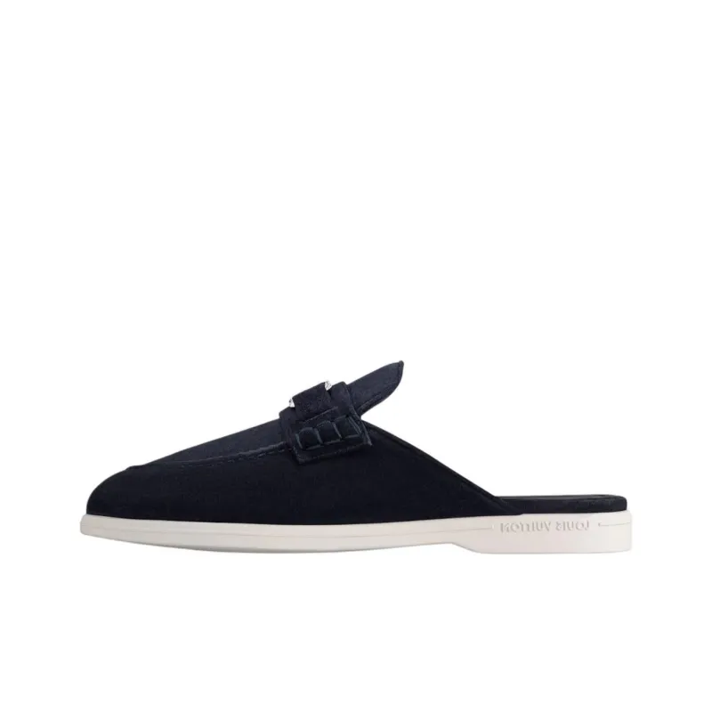 LOUIS VUITTON Estate Rubber Sole Wrap-toe Slippers Men's Blue-0