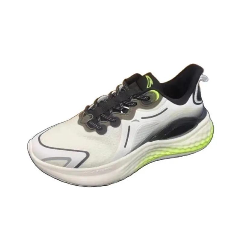 ANTA Running Collection Running Shoes Men Low-Top Ivory White/Black-1