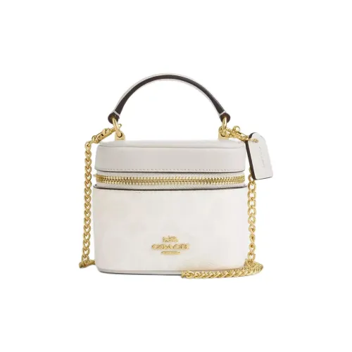 COACH Ava Canvas One Shoulder Handbags Mini Women's White