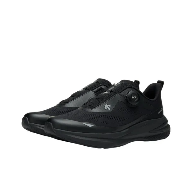 DESCENTE Anti Slip Wear Resistant Low Top Running Shoes Men's Black-1