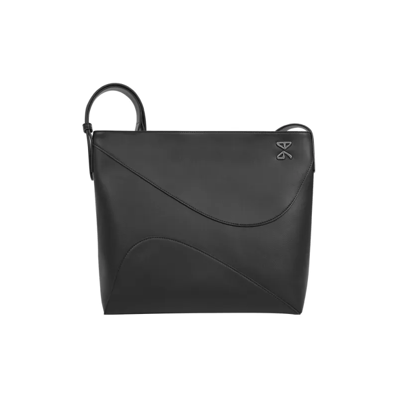 STAR TOWN Microfiber Synthetic Leather Shoulder Bag Tubas Women's Sand Stone/Elegant Black-1