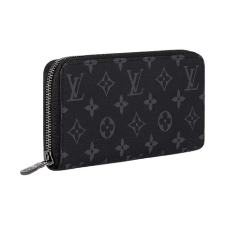 LOUIS VUITTON Monogram Eclipse Canvas Wallet Women's Gray-1