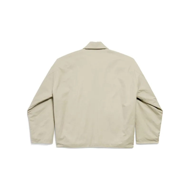 Balenciaga Jackets Coats Loose Fit Style Men's Military Beige-1