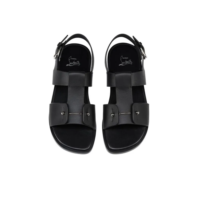 CL LUBOTING Chambeliss One Strap Sandals Men's Black-4