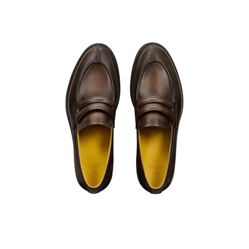 BERLUTI New Oslo Venezia Loafers Men's Brown-3
