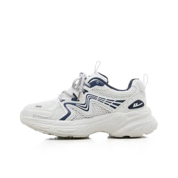 Warrior Breathable Rebound Slip Resistant Low Top Training For Long Distance Running Running Shoes Women's White Blue