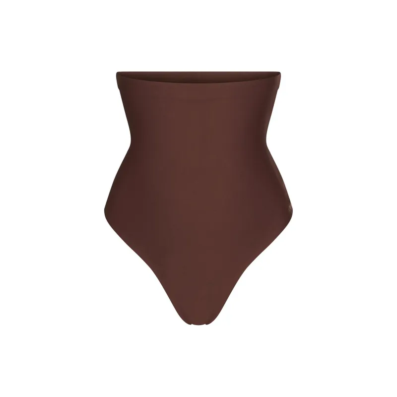 SKIMS SS25 BODY CORE SCULPT HIGH-WAISTED THONG Underpants Women's 1 Pack COCOA/Cocoa-0
