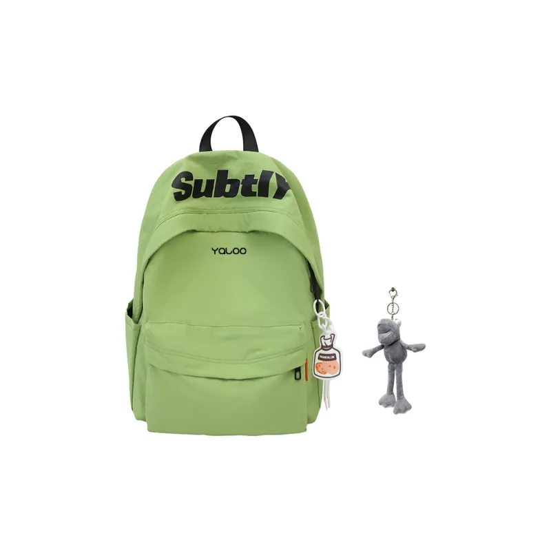 Yalu Nylon Backpack Laptop Bag Regular Unisex Black/White/Khaki/Green/Purple-11