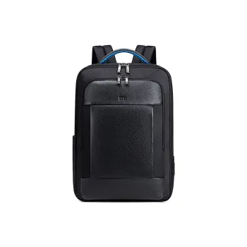 HLA Synthetic Leather Backpack Large Size Men's Black