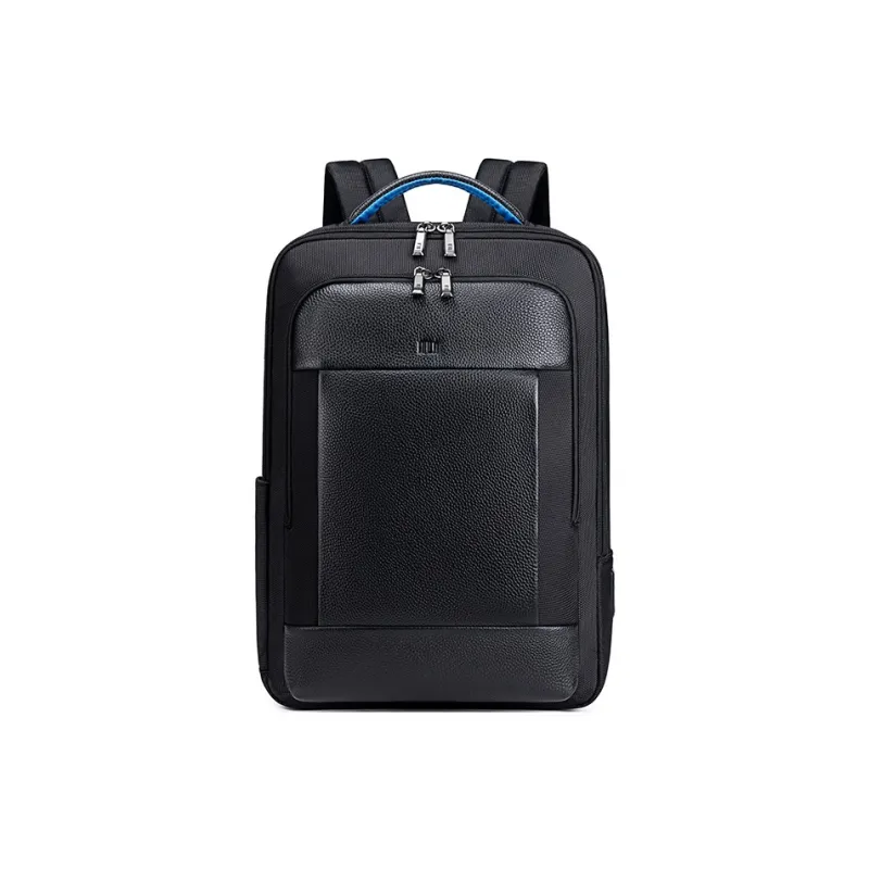 HLA Synthetic Leather Backpack Large Size Men's Black-0