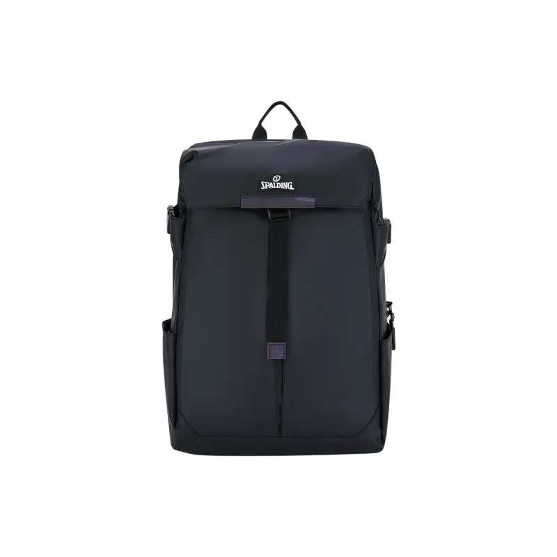 SPALDING Membrana Dermalis With Polyester 3D Style Casual Fashion Backpack Regular Unisex Black-0