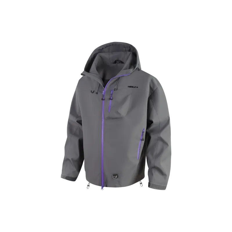 MESUCA Waterproof And Windproof Windbreaker Jacket Unisex Floyd Pink-5