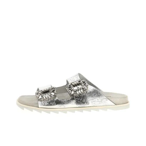 Roger Vivier Double Strap Slip On Sandals Women's