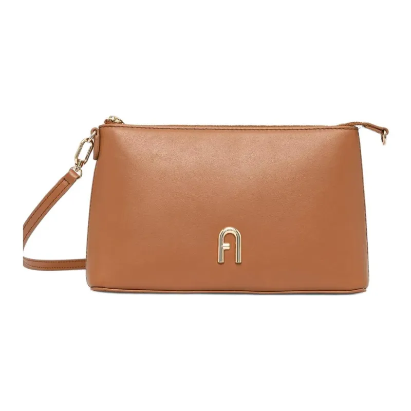 Furla Leather Shoulder Bag, Crossbody Bag Small Size Women's Brown-0