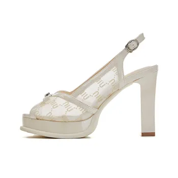 POOQ Chunky Heel High Heels 10.5CM Women's