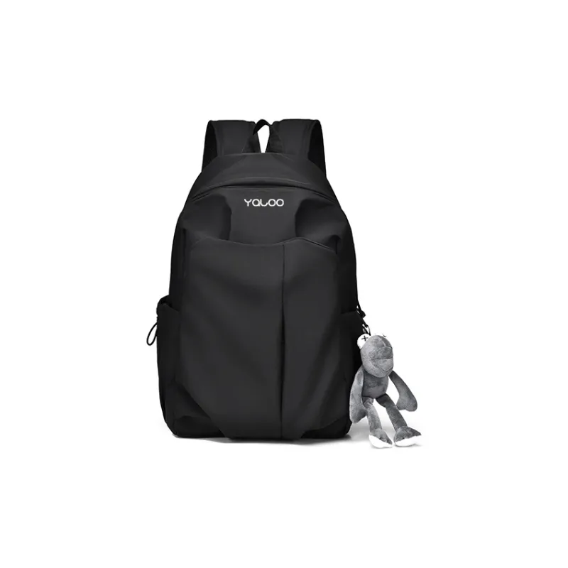 Yalu Nylon Backpack Travel Bag Laptop Bag Unisex Black/White/Red/Gray-10