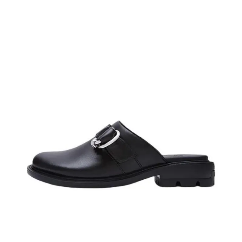 Both ReRe Closed Toe Slippers Unisex Black-0