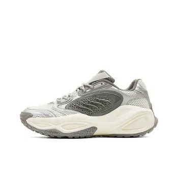 PEAK Anti Slip And Wear Resistant Rebound Low Top Casual Shoes Unisex Canvas White Gray
