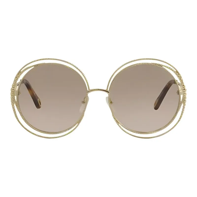 Chloe Metal Round Sunglasses Women's Pink-1