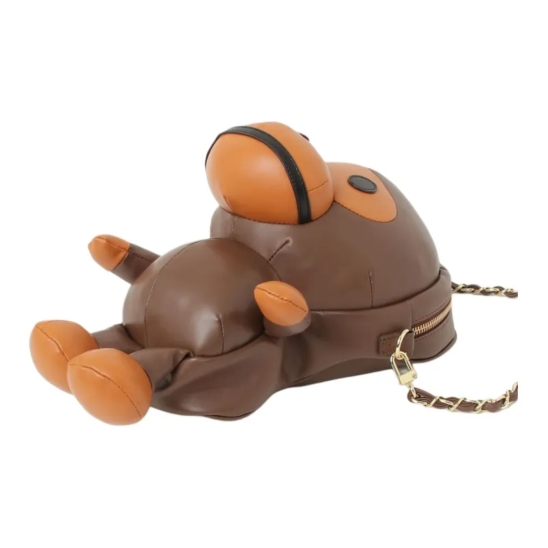 A BATHING APE Synthetic Leather Shoulder Bag Kids' Brown-3