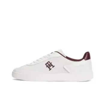 Tommy Hilfiger TH Monogram Slip Resistant Low Top Skateboard Shoes Women's Beige Red