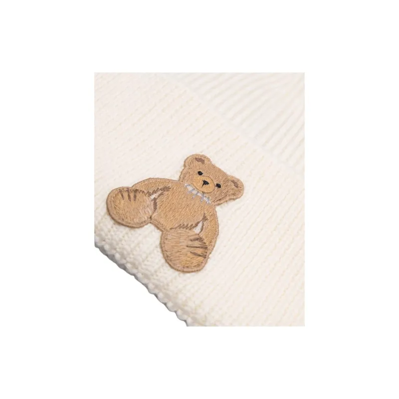 PALM ANGELS Bear Patch Knitted Beanie-2