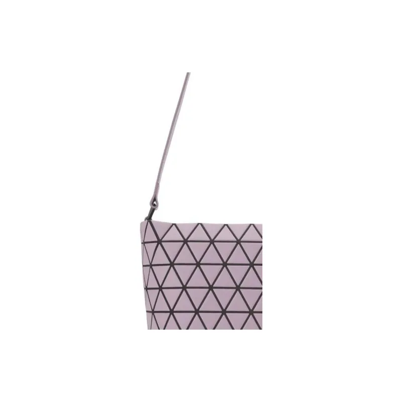 ISSEY MIYAKE Artificial Leather Shoulder Bag Women's Gray Pink-2