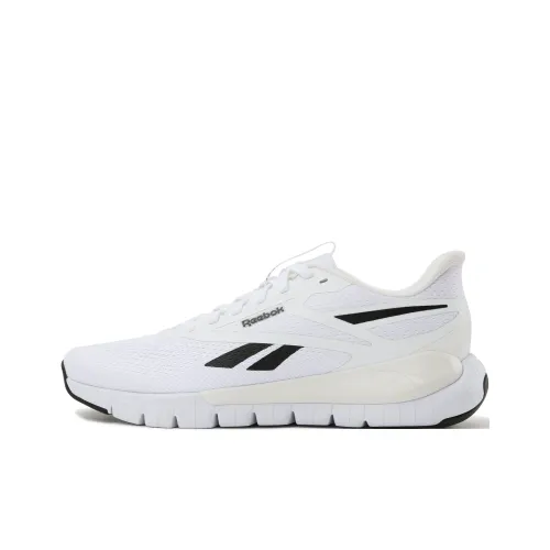 Reebok Support Wear Resistant Breathable Slip Resistant Low Top Running Shoes Unisex White Black