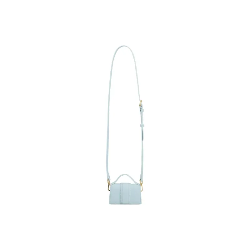 Jacquemus Cow Leather Shoulder Bag, Crossbody Bag Mini Women's Light Blue-3