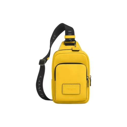 COACH Leather Sling Bag Mini Men's Yellow