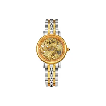 BRIGADA Mechanical Movement Stainless Steel Watchband Watch Women's Watch Gold Dial
