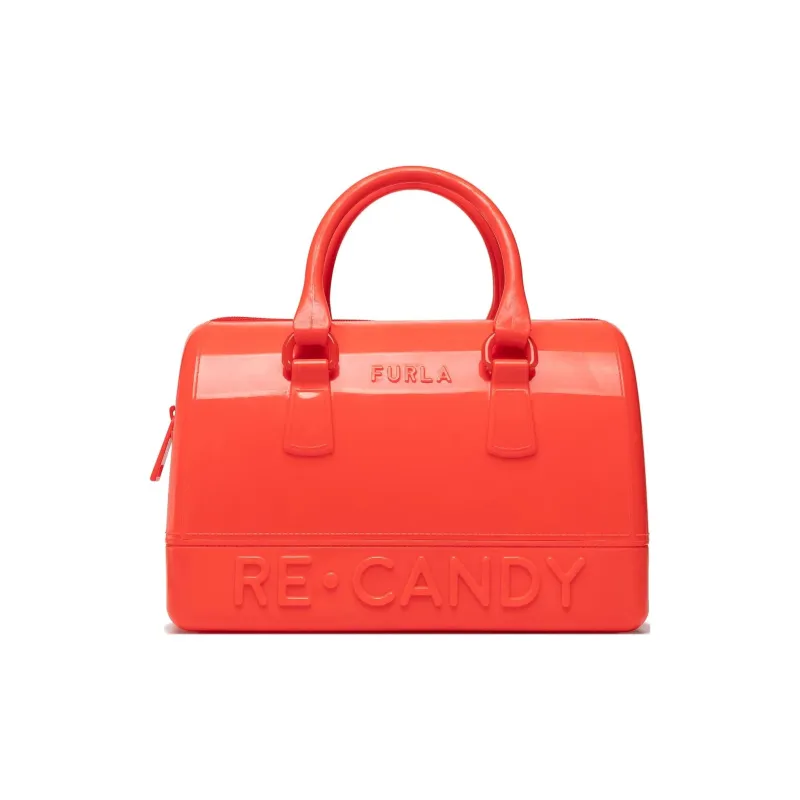 Furla Candy Plastic Handbag Women's Coral-0