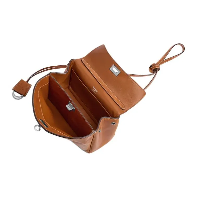 Balenciaga Rodeo Sheepskin One Shoulder Handbag Mini Women's Brown-4