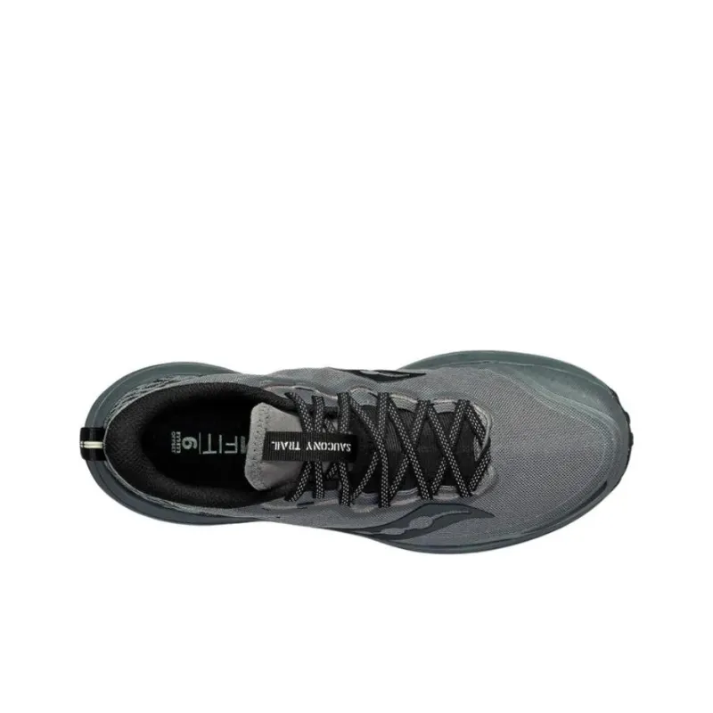 Saucony Xodus Ultra 2 Anti Slip Wear Resistant Low Top Running Shoes Men's Gray Black-3